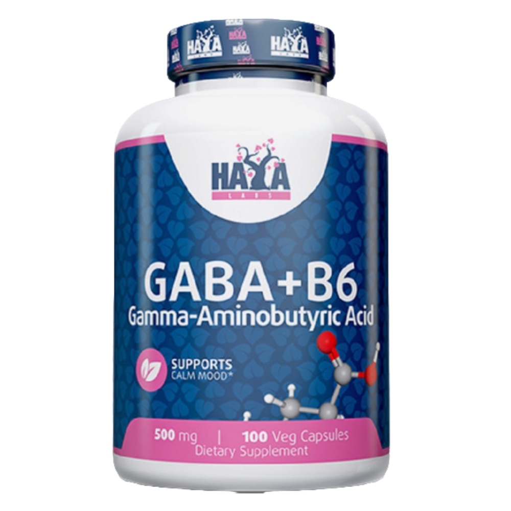 Аминокислотный комплекс HaYa Labs GABA +B6 500 mg 100 caps