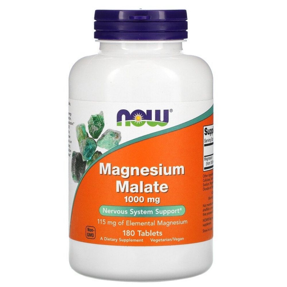 Витамины NOW Magnesium Malate 1000 mg 180 tabs