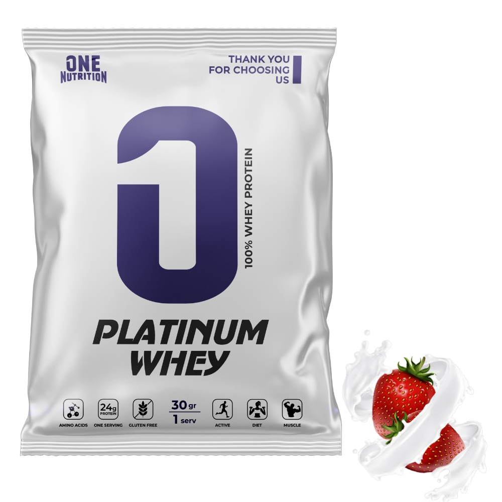 Протеин ONE NUTRITION Platinum Whey 30 g Клубника